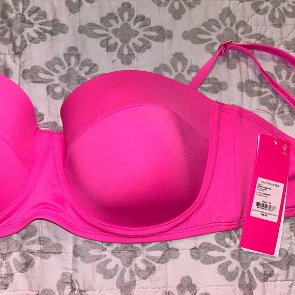 NWT Lilly Pulitzer 16 Plumeria Pink LEVEN TOP & LAGOON HIPSTER Bikini - Picture 2 of 6